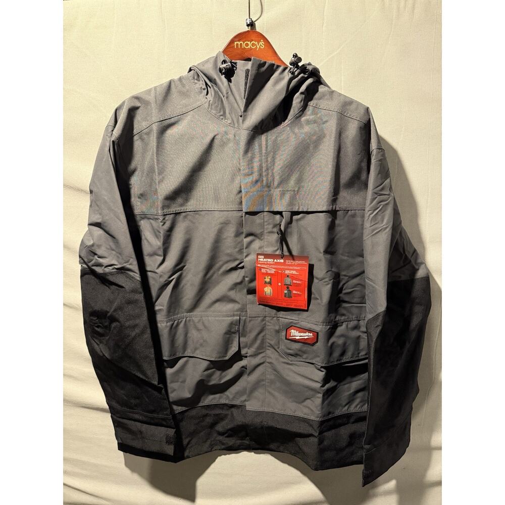 Milwaukee Hydrobreak Men's Rain Shell Jacket - Gray Hooded G3